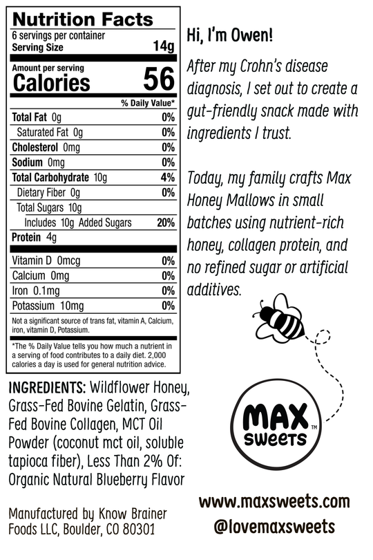 Freeze Dried Blueberry Mini Honey Marshmallows