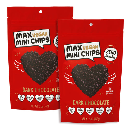 Max Sweets vegan dark chocolate mini chips 2 bags