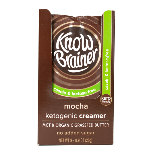Mocha casein and lactose free Keto Creamer open pack