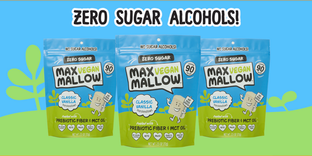 NEW Know Brainer Max Sweets Snacks Low Carb Keto Vegan Max Mallow marshmallows- Vegan, Atkins, Paleo, Diabetic Diet Friendly Health Snack - Gluten Free, Soy Free, Zero Sugar, Zero Sugar Alcohol snack, Non-GMO Ketogenic 3 pack - Max Sweets