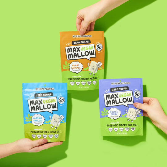 Max Mallows Huckle Berry Mallows, Vanilla, Caramel, and Huckle Berry